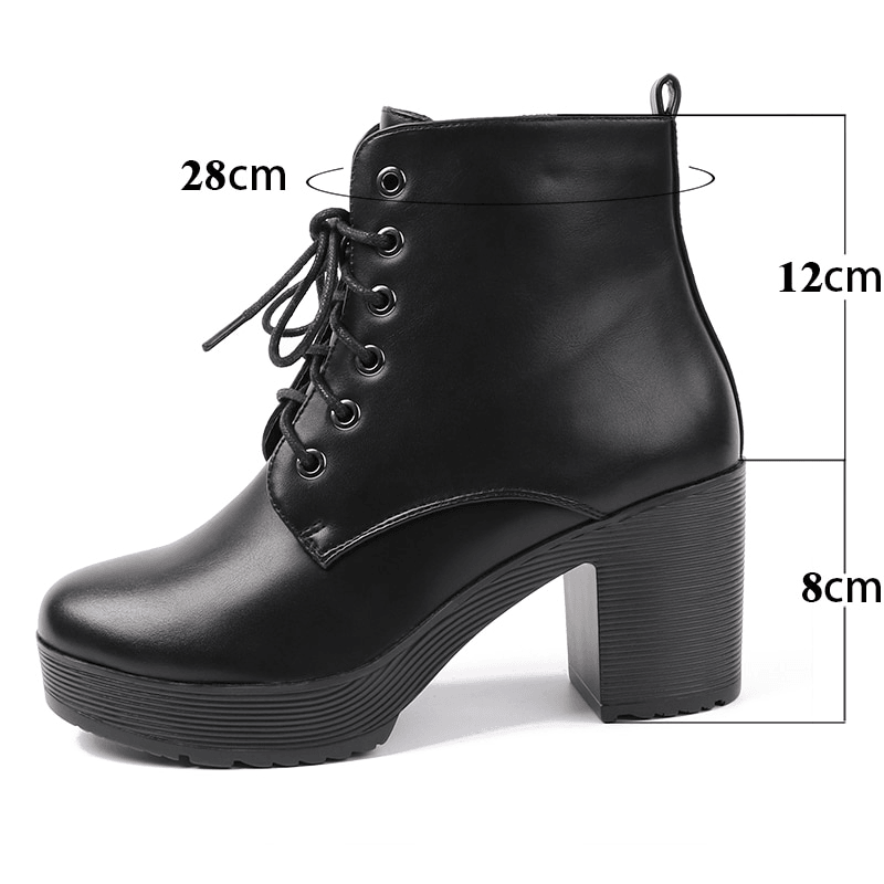 Women's Square Heel Ankle Boots - Beauty and Trends 
