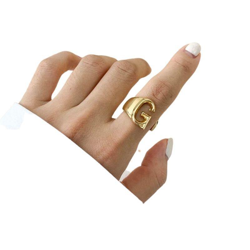 Ladies Adjustable A-Z Letter Rings - Beauty and Trends 