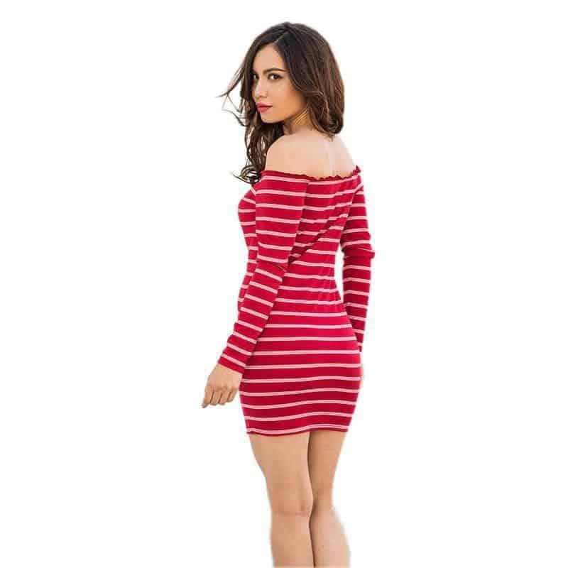 Ladies Off The Shoulder Casual Dress