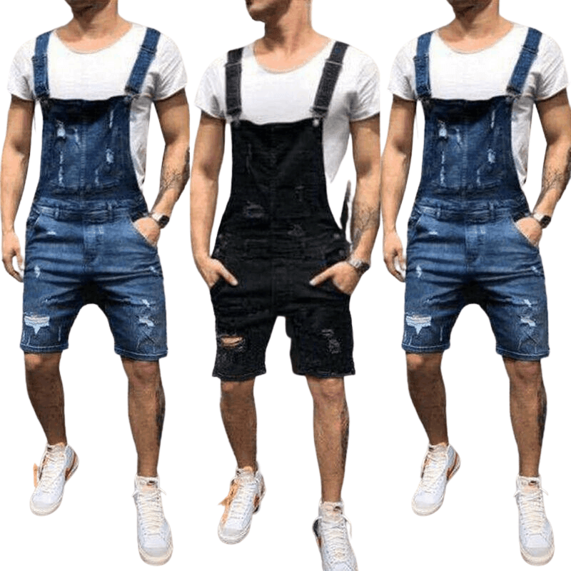Men's Ripped Jeans Jumpsuit - Beauty and Trends 