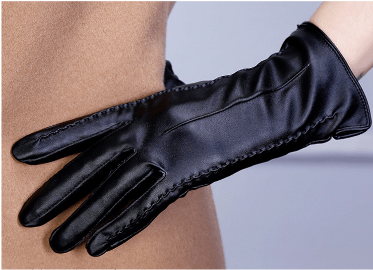 Fashionable Ladies Thick Warm Leather Gloves - Beauty and Trends 
