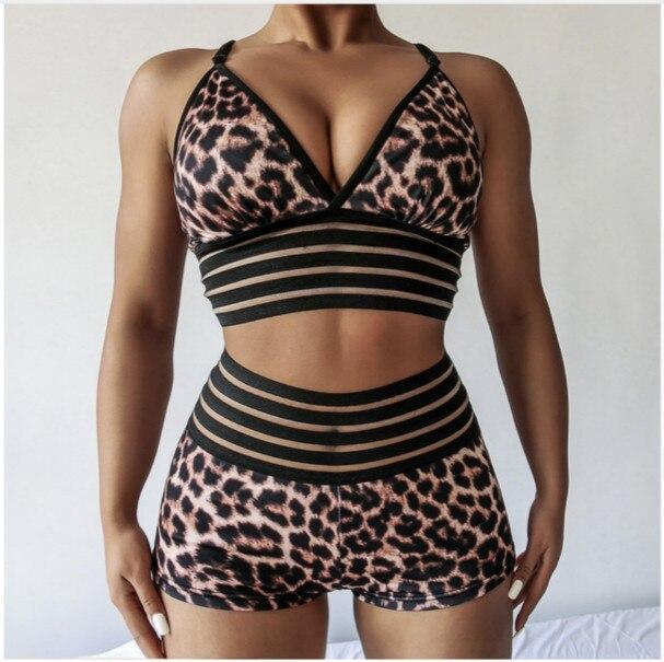 Ladies Leopard Shorts + Top